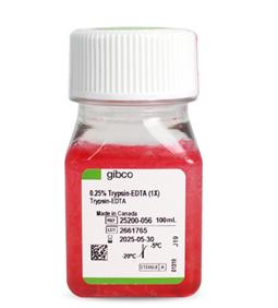 胰酶細(xì)胞消化液（0.25%胰酶，含EDTA，含酚紅）Gibco